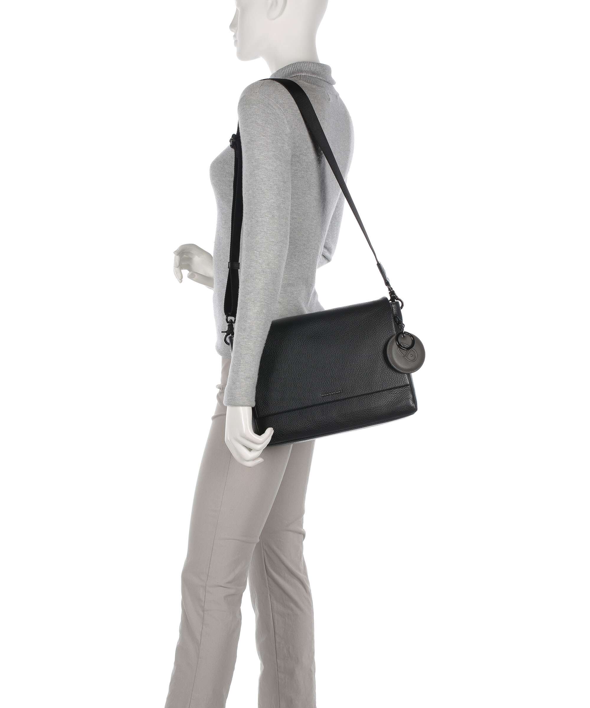 Mandarina Duck Mellow Leather Shoulder bag nero