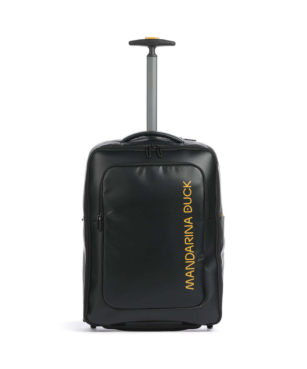 Mandarina Duck Coated Backpack with wheels black