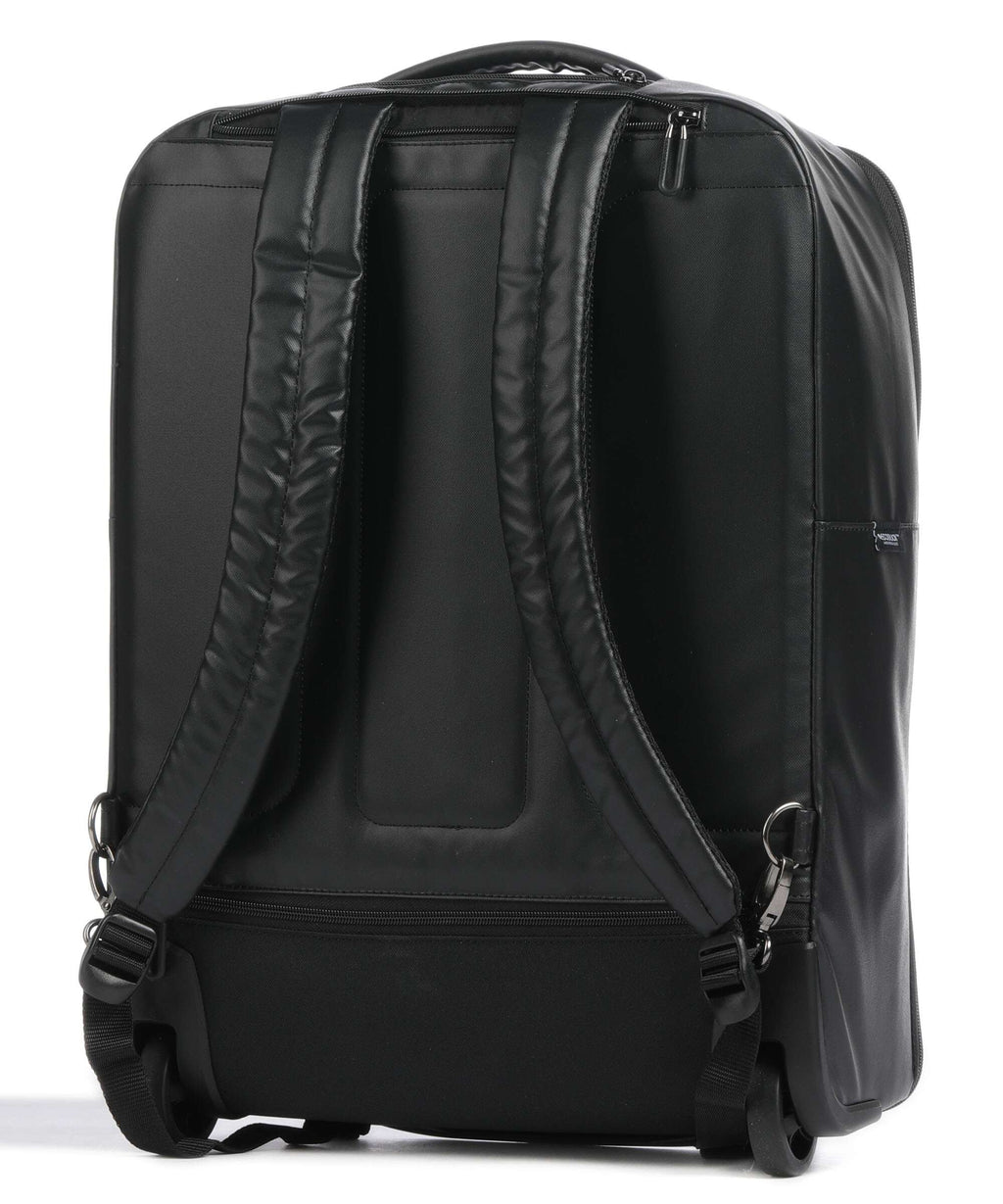 Mandarina Duck Coated Backpack with wheels black