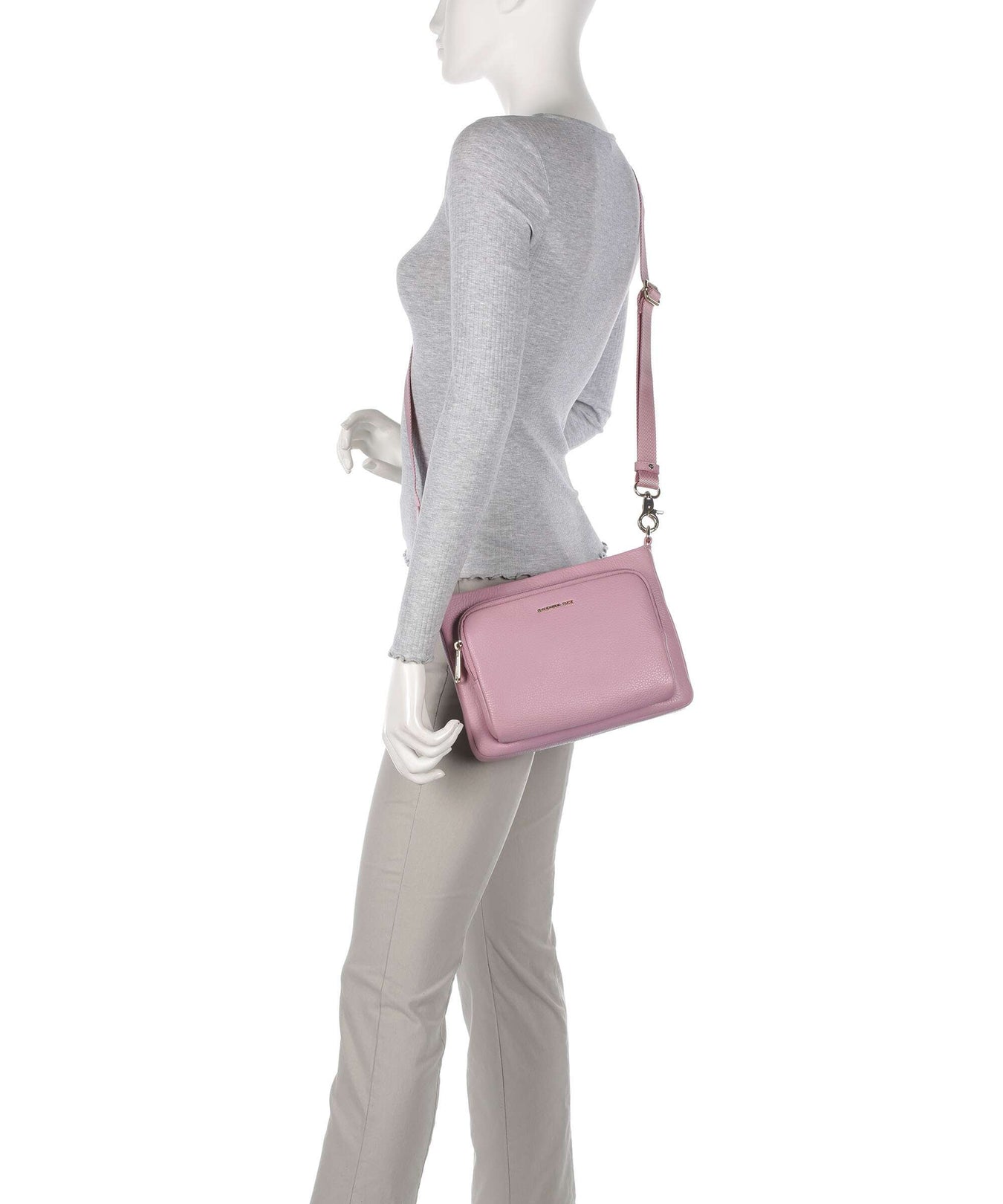 Mandarina Duck Mellow Leather Crossbody bag lilac rose