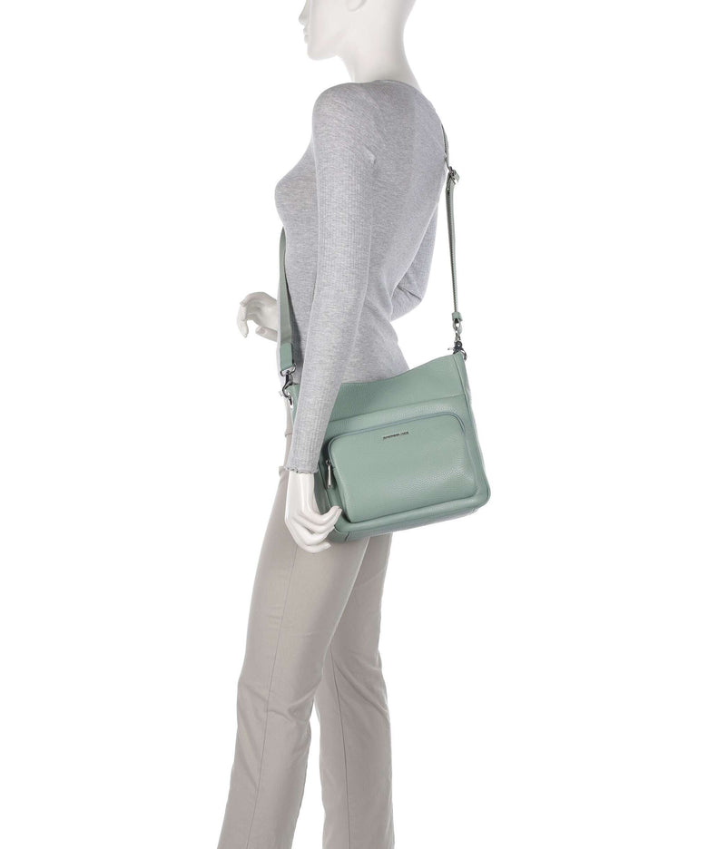 Mandarina Duck Mellow Leather Crossbody bag iceberg green
