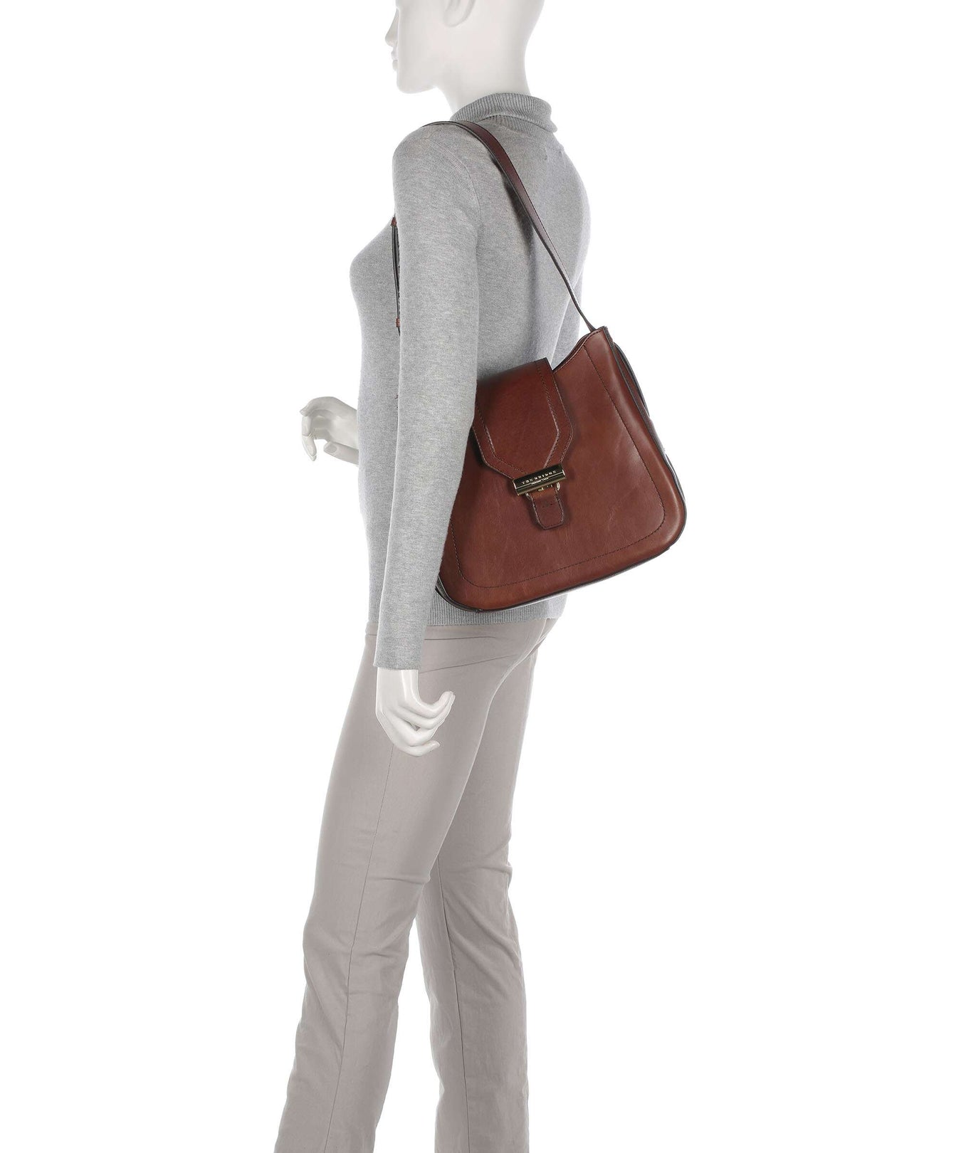 The Bridge Benedetta Shoulder bag marrone/oro