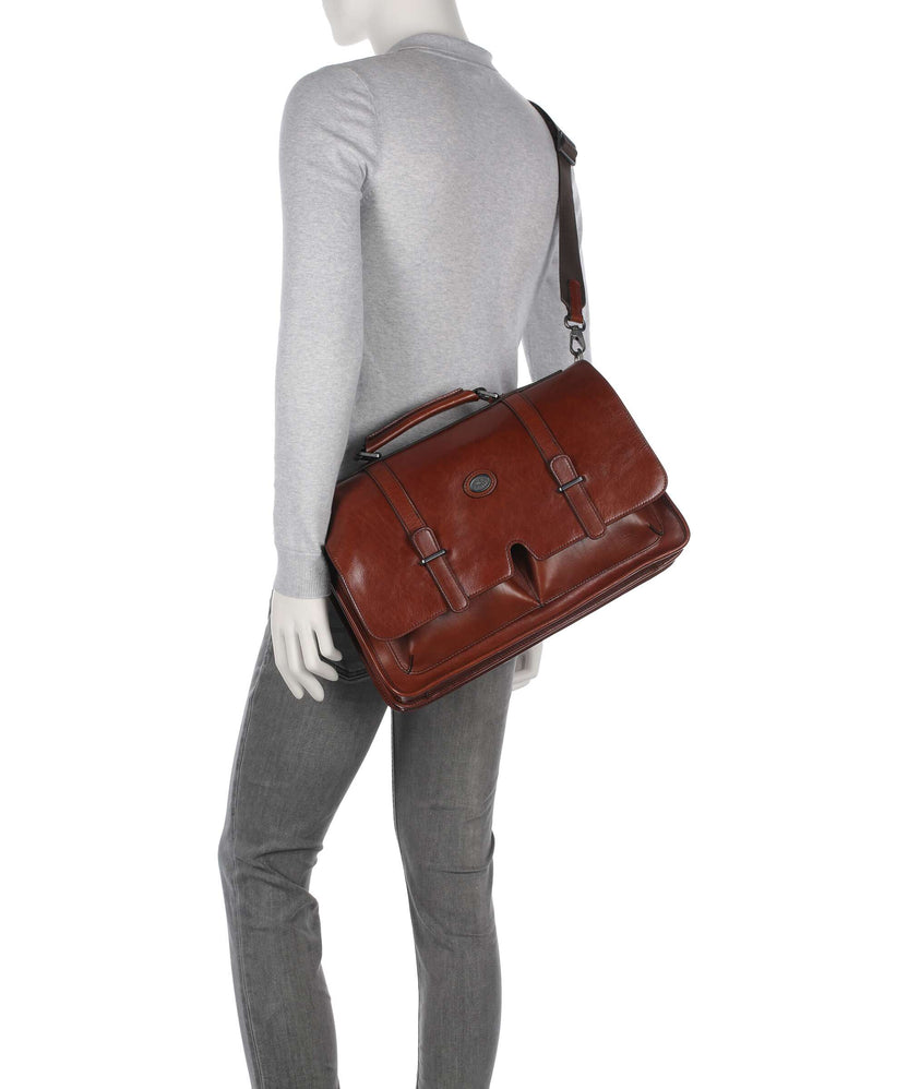 The Bridge Isaia Briefcase marrone/rut scamosciato opaco