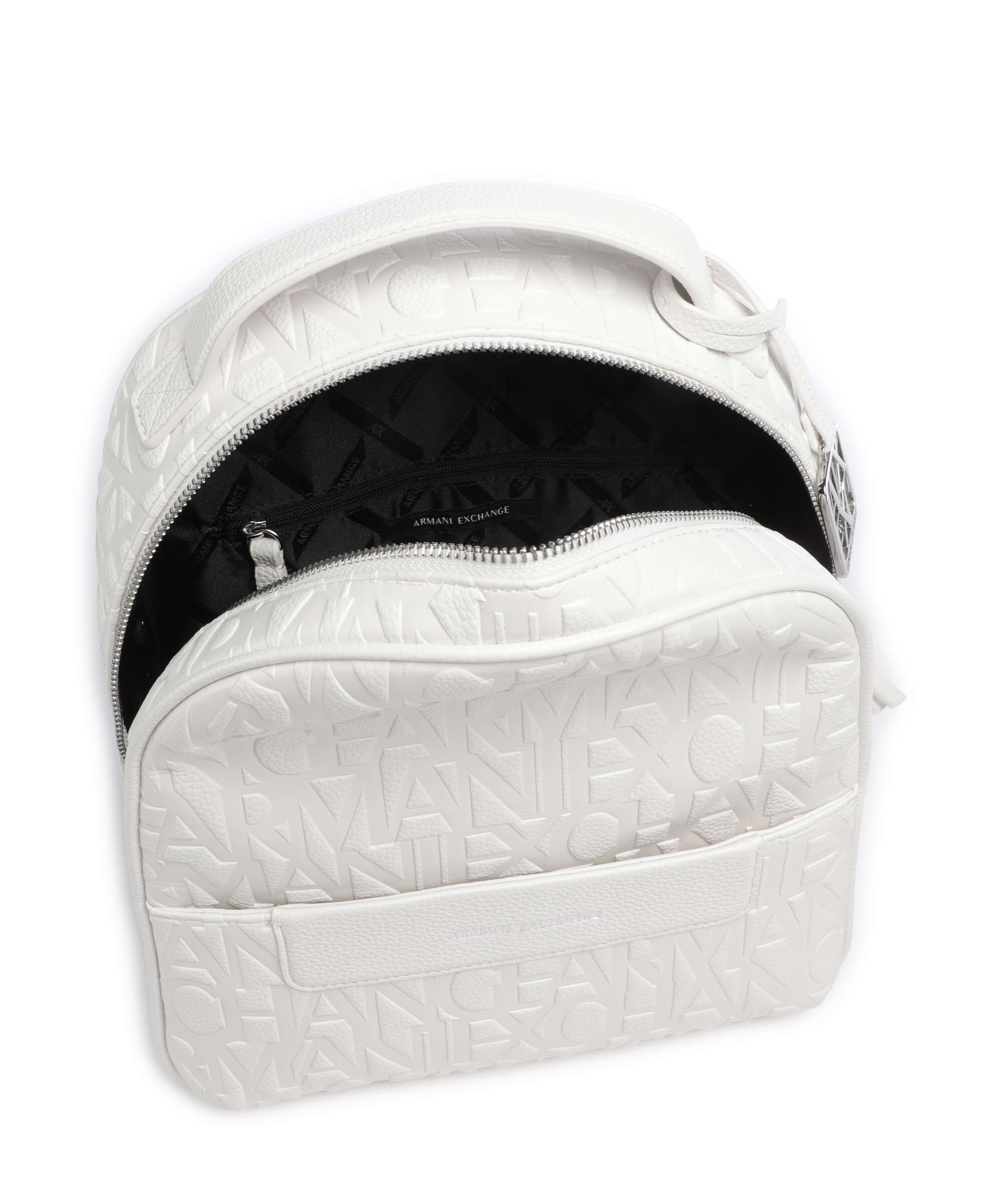 Armani Exchange Liz Pebble S Backpack off white