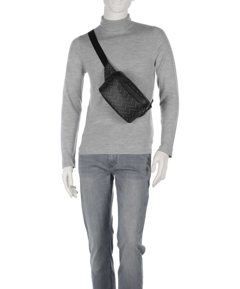 Armani Exchange Ginevra Printed Belt bag black/chiseled stone