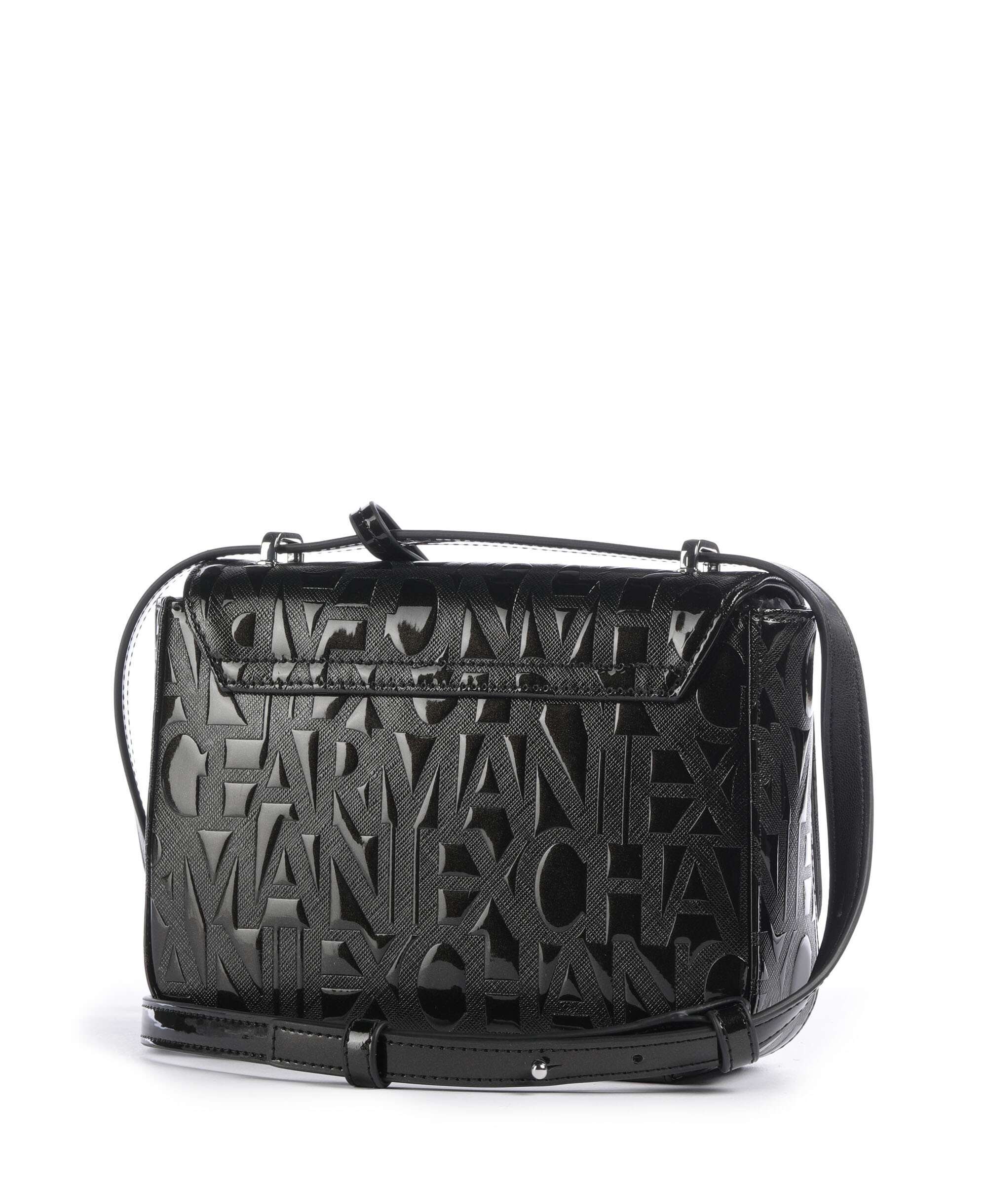 Armani Exchange Liz Patent Crossbody bag black
