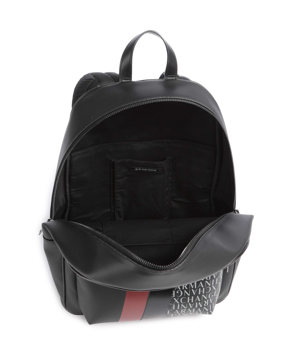 Armani Exchange Dylan Backpack black/pomegranate/black shiny