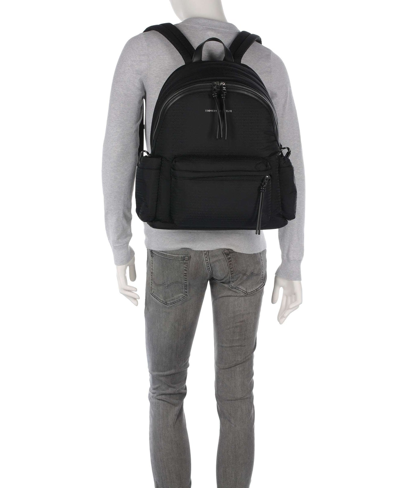 Emporio Armani Monogram Backpack black beauty