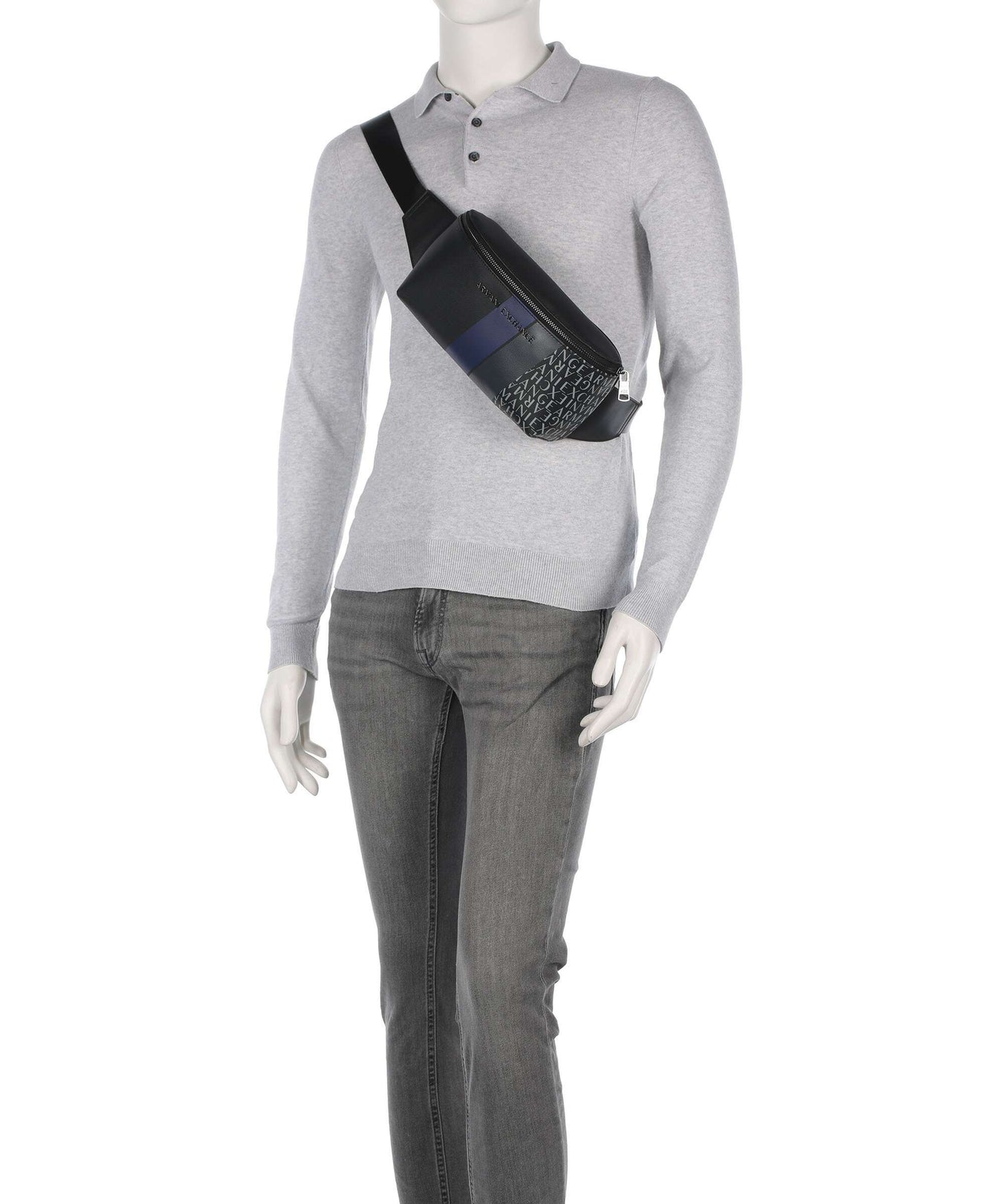 Armani Exchange Dylan Fanny pack deep navy/estate blue/deep navy shiny