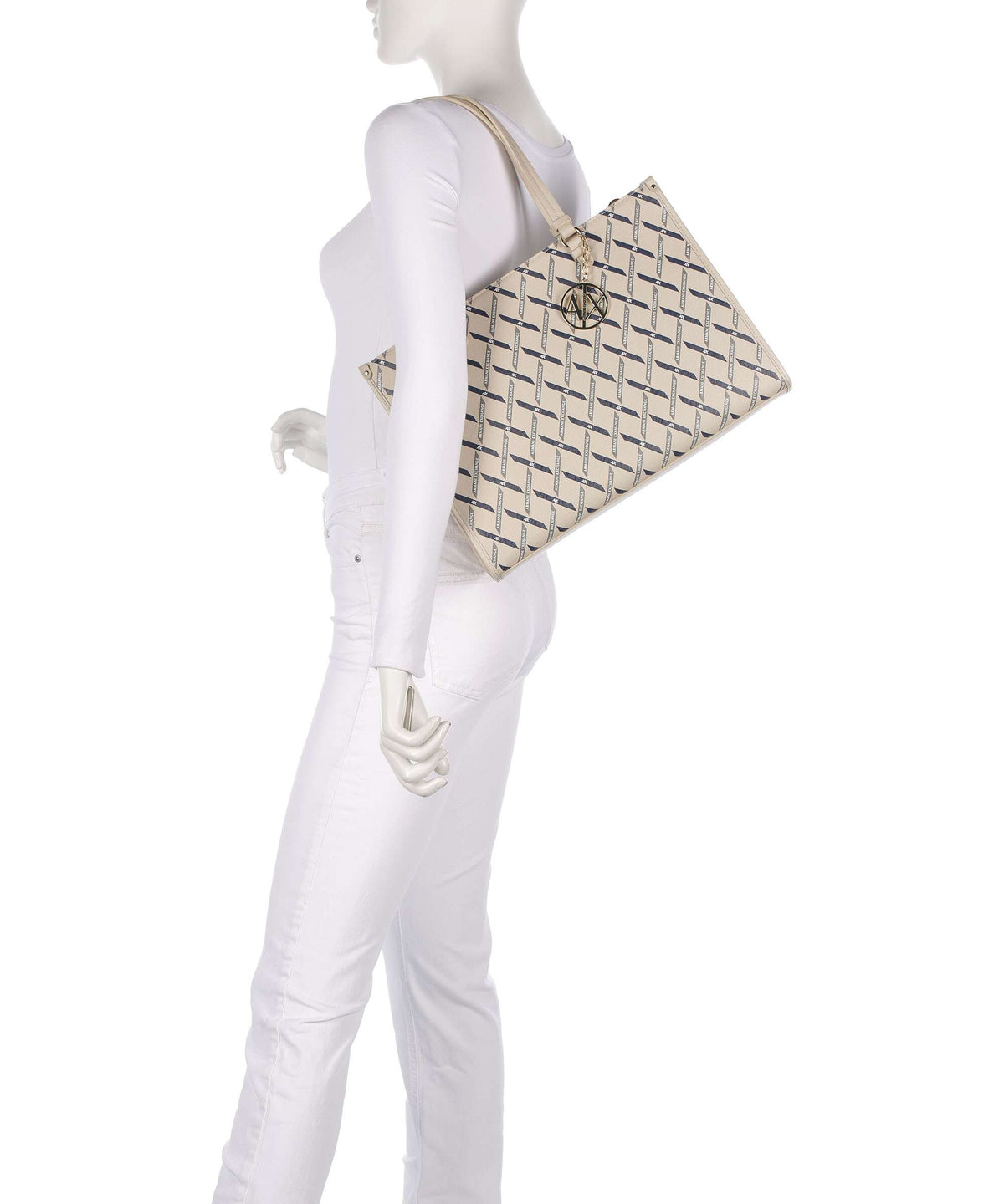 Armani Exchange Gynger Logo Tote bag sound sand