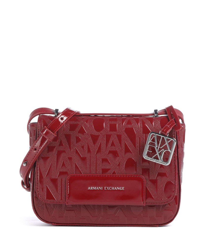 Armani Exchange Liz Patent Crossbody bag red dahlia