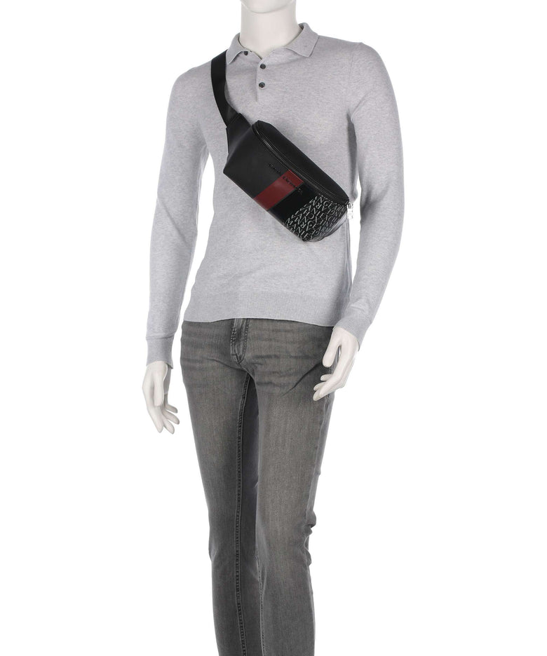 Armani Exchange Dylan Fanny pack black/pomegranate/black shiny