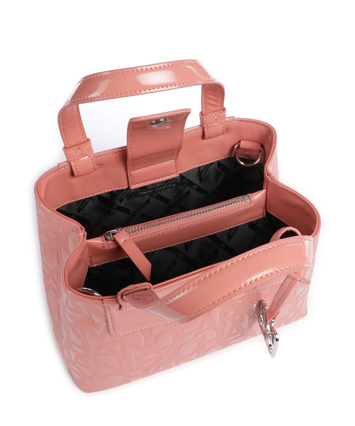 Armani Exchange Liz Patent S Handbag petal pop