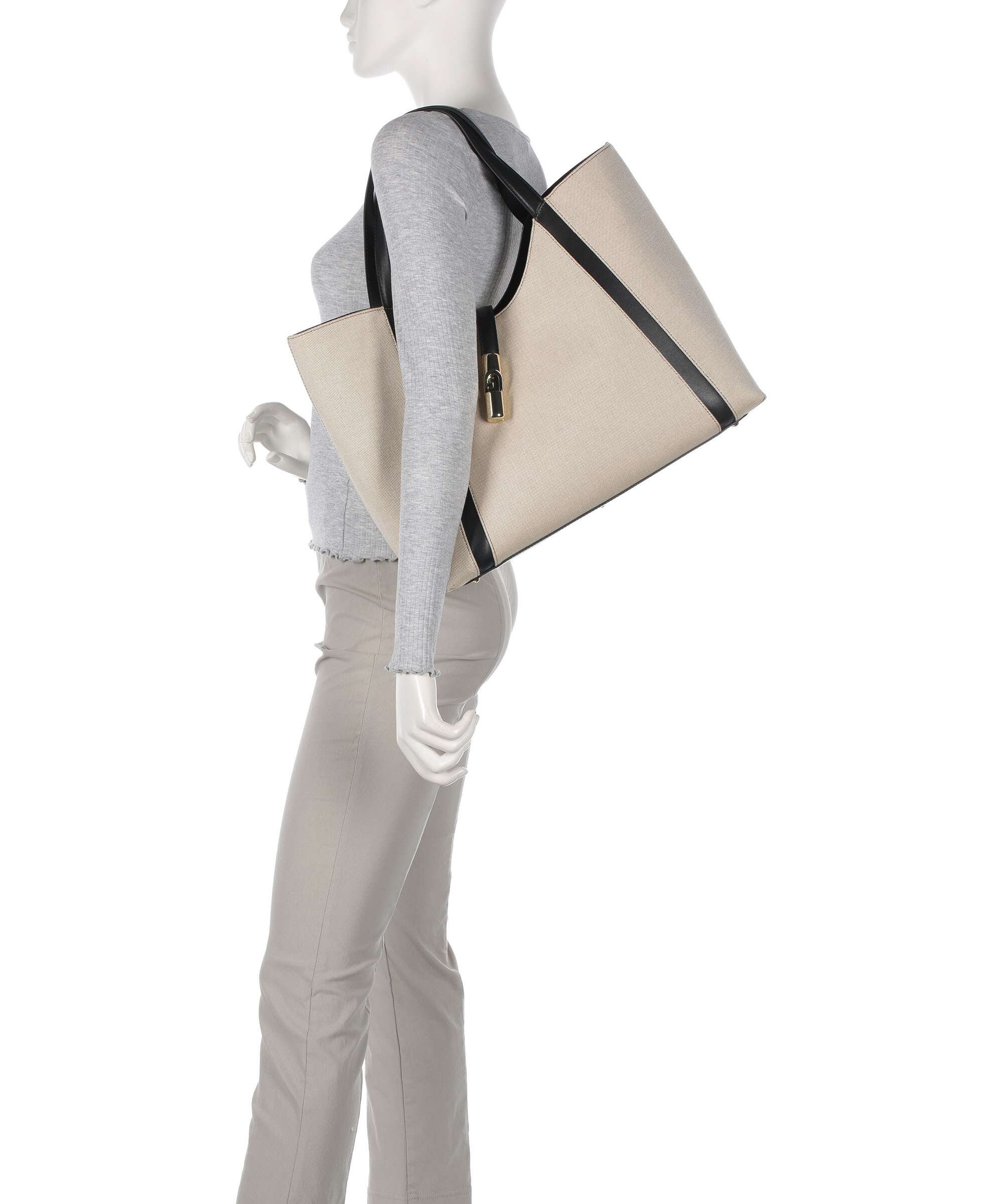 Furla Goccia XL Tote bag naturale/nero