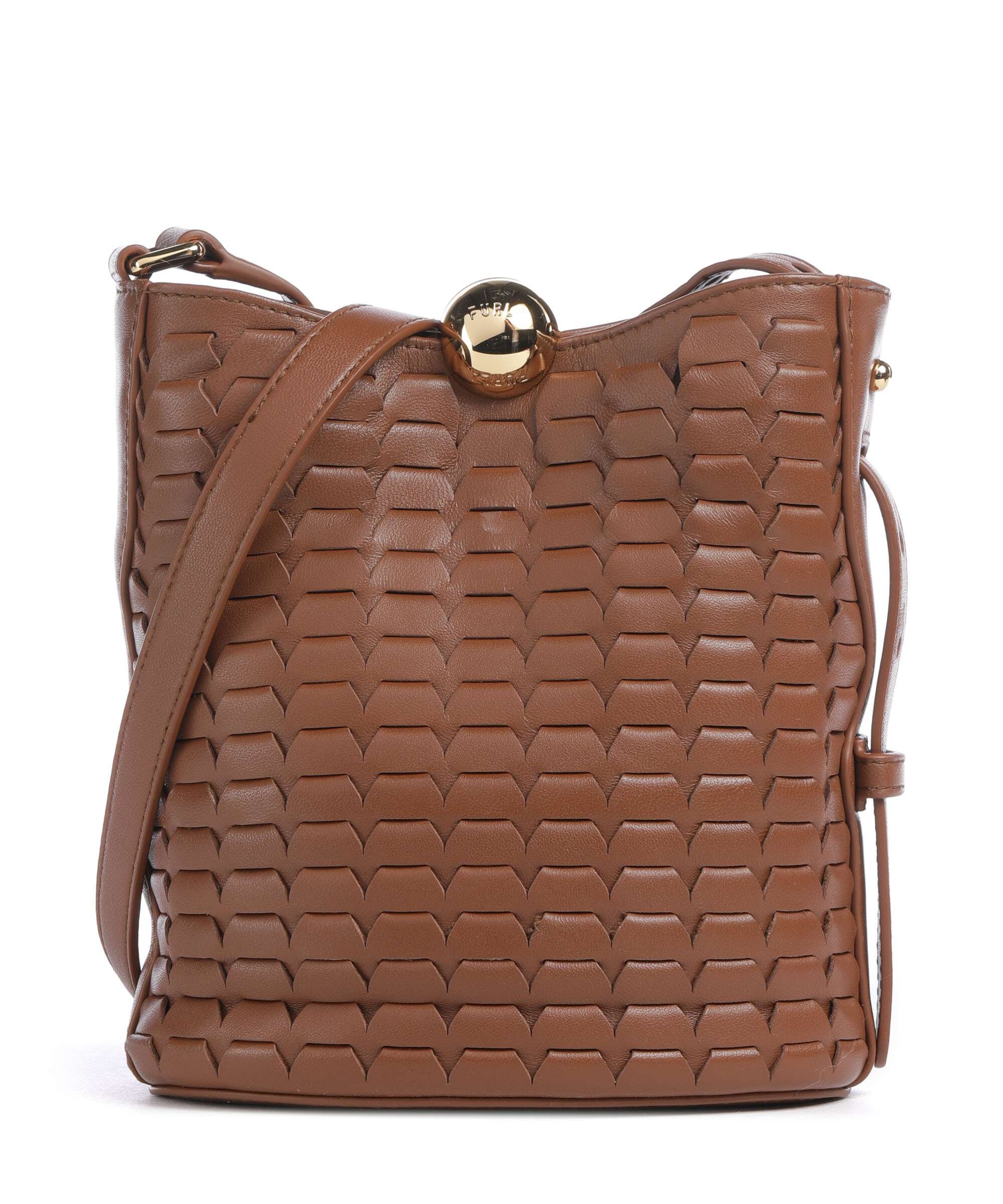 Furla Sfera Soft Mini Bucket bag cognac