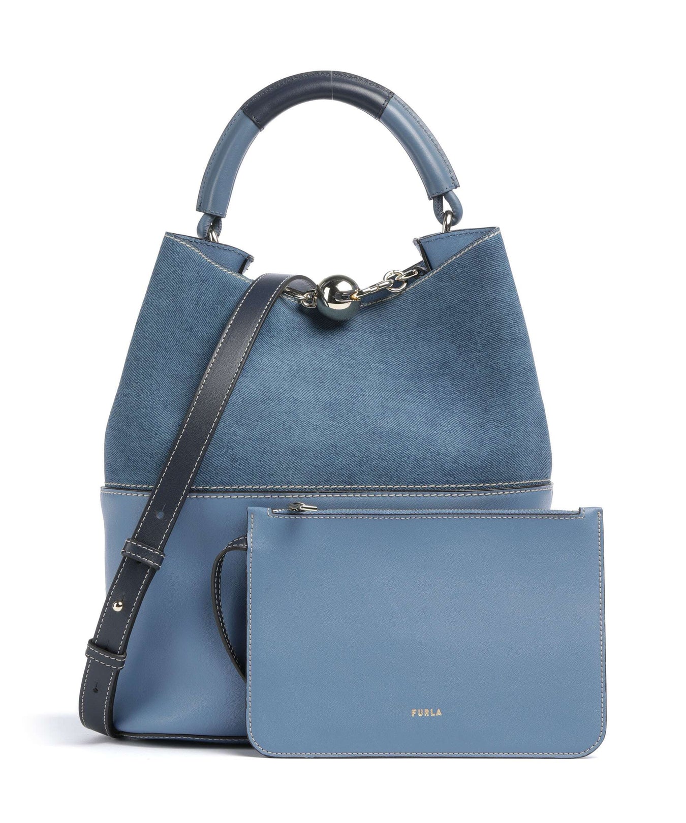 Furla Sfera S Bucket bag denim