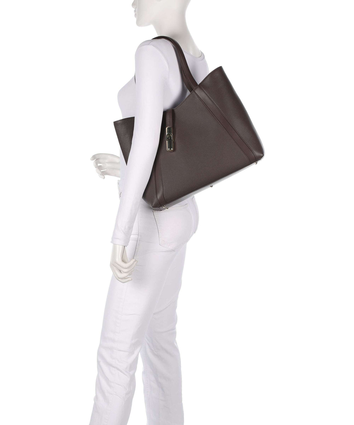 Furla Goccia L Tote bag cioccolato