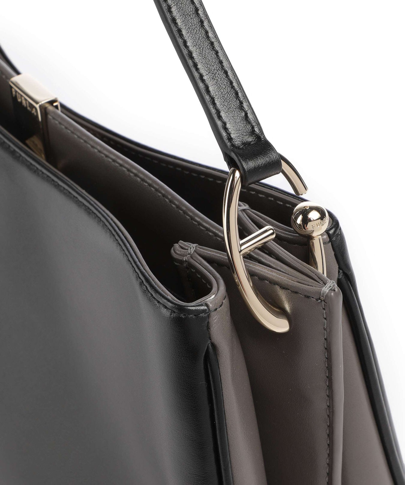 Furla Agata M Crossbody bag nero/urban gray