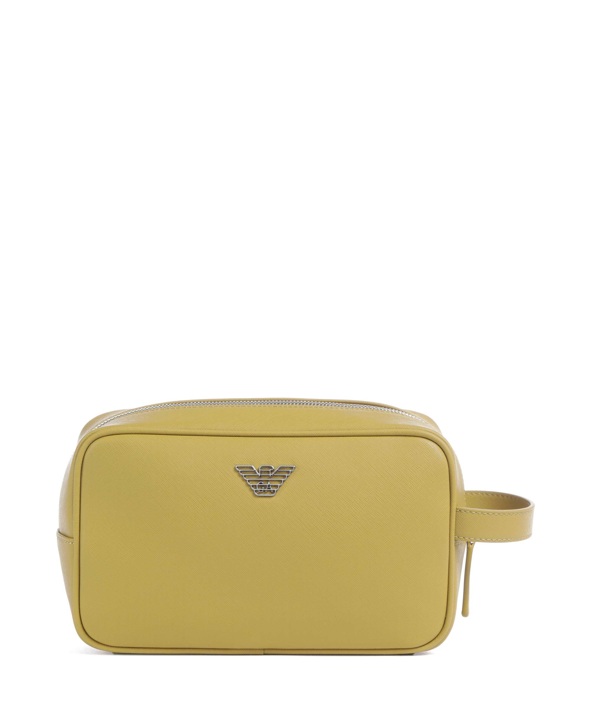 Emporio Armani Business Regenerated Toiletry bag ecru olive