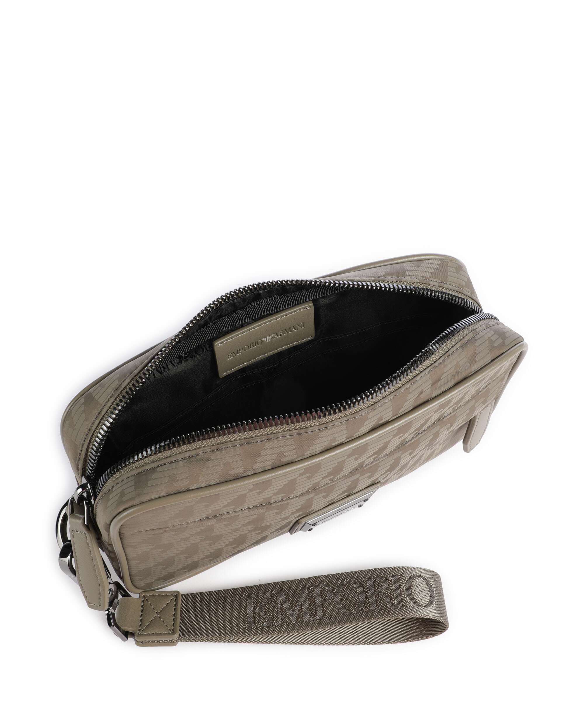 Emporio Armani Eagle All Over Toiletry bag stone gray