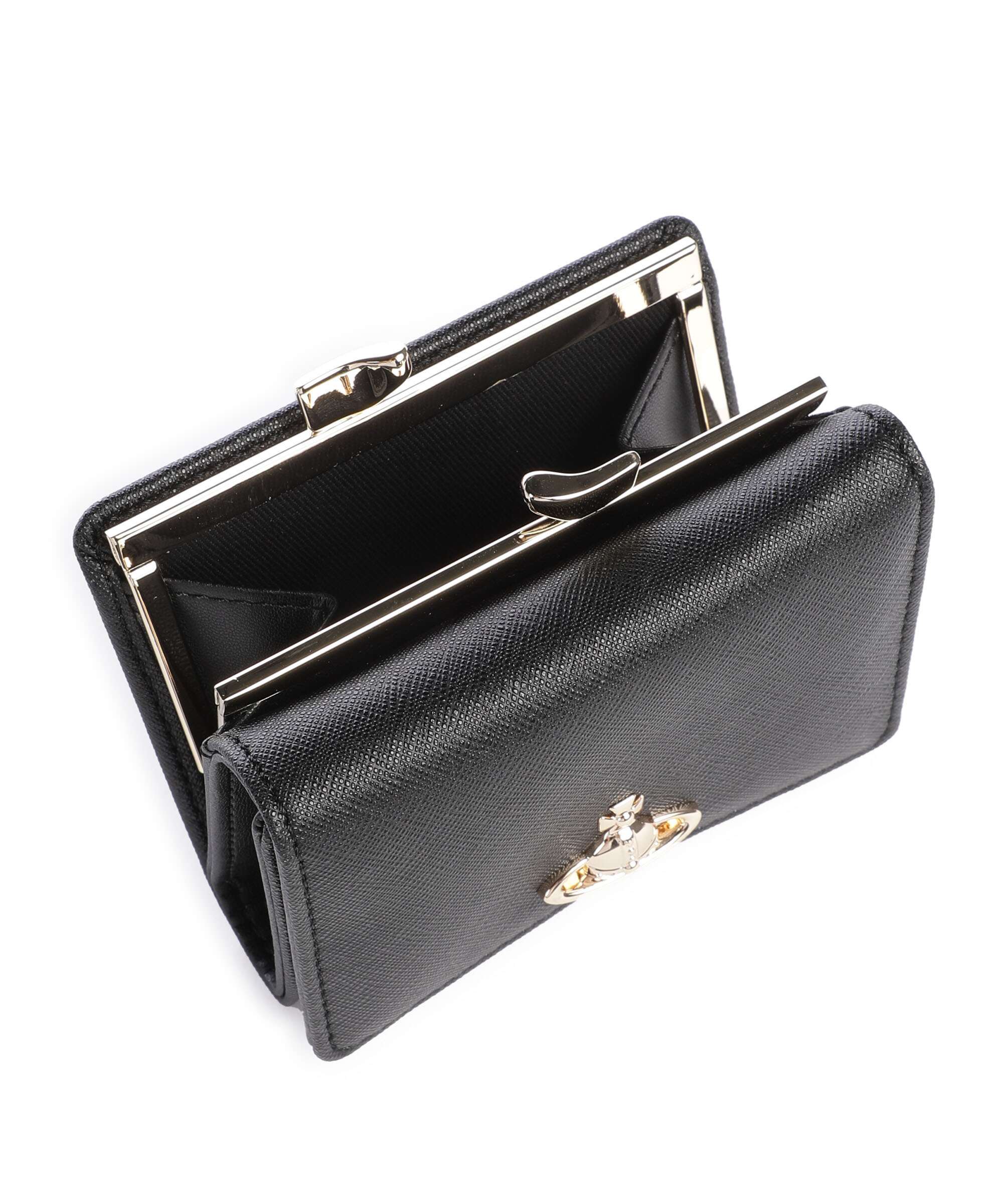 Vivienne Westwood Frame Saffiano Small Wallet black