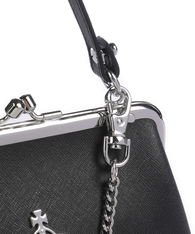 Vivienne Westwood Granny Frame Saffiano Crossbody bag black