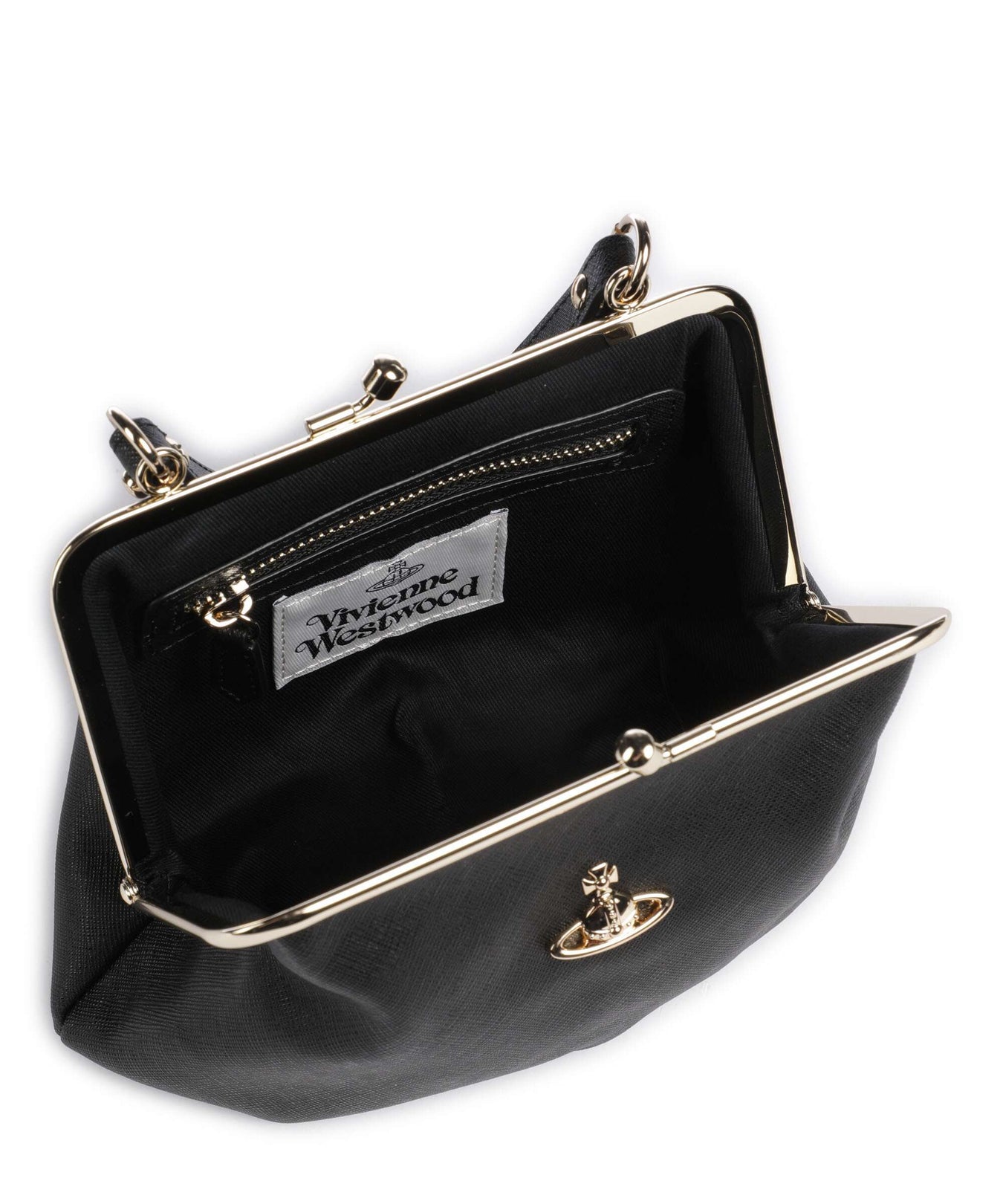 Vivienne Westwood Granny Frame Saffiano Crossbody bag black