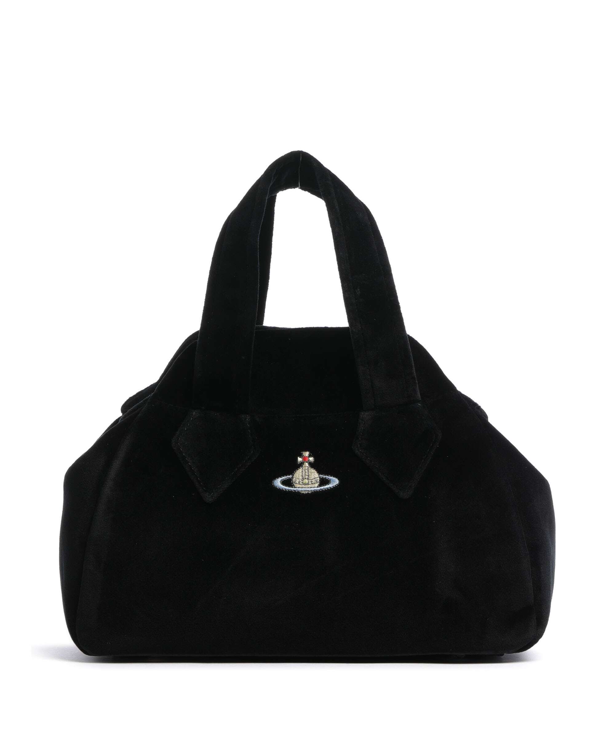 Vivienne Westwood Archive Velvet Medium Handbag black