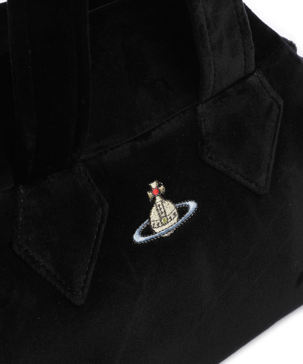 Vivienne Westwood Archive Velvet Medium Handbag black