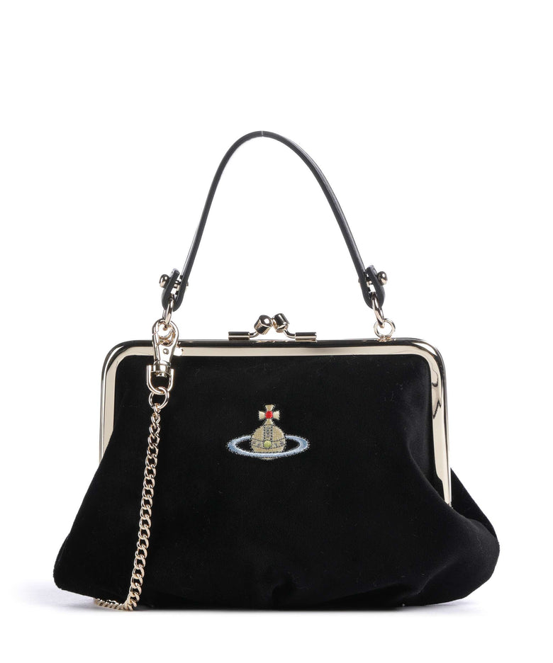 Vivienne Westwood Granny Frame Velvet Crossbody bag black