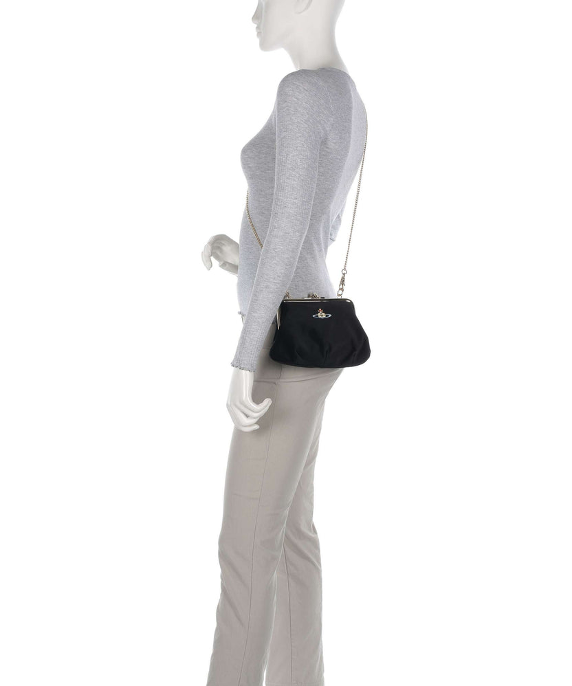 Vivienne Westwood Granny Frame Velvet Crossbody bag black