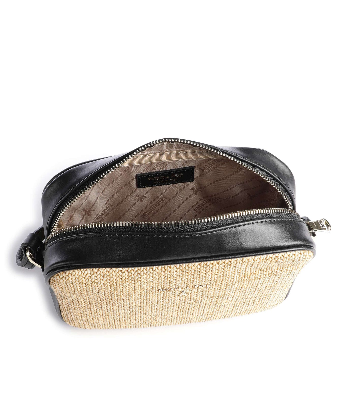 Patrizia Pepe Straw Crossbody bag black/natural