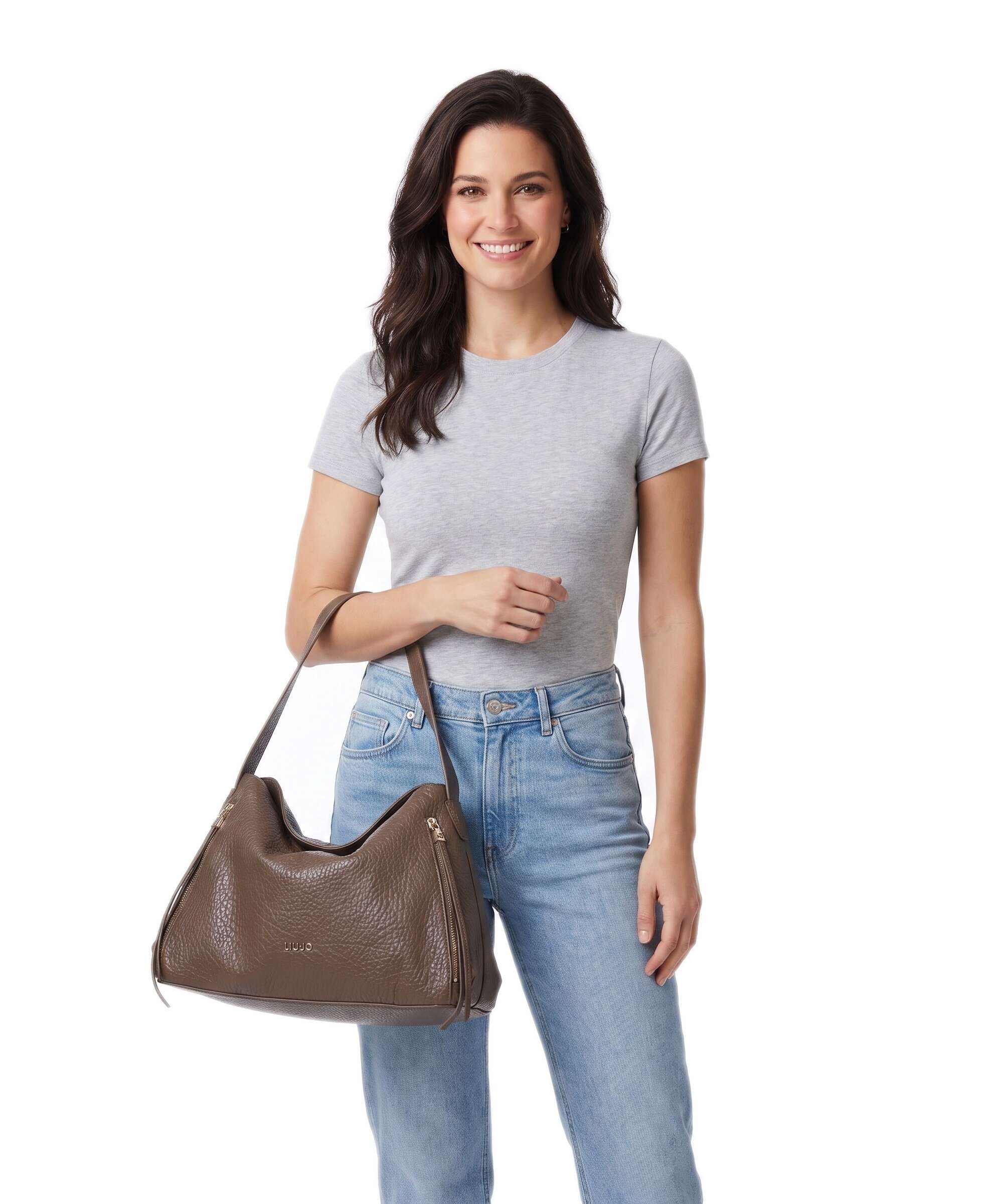Liu Jo Tilde L Hobo bag dark mocha