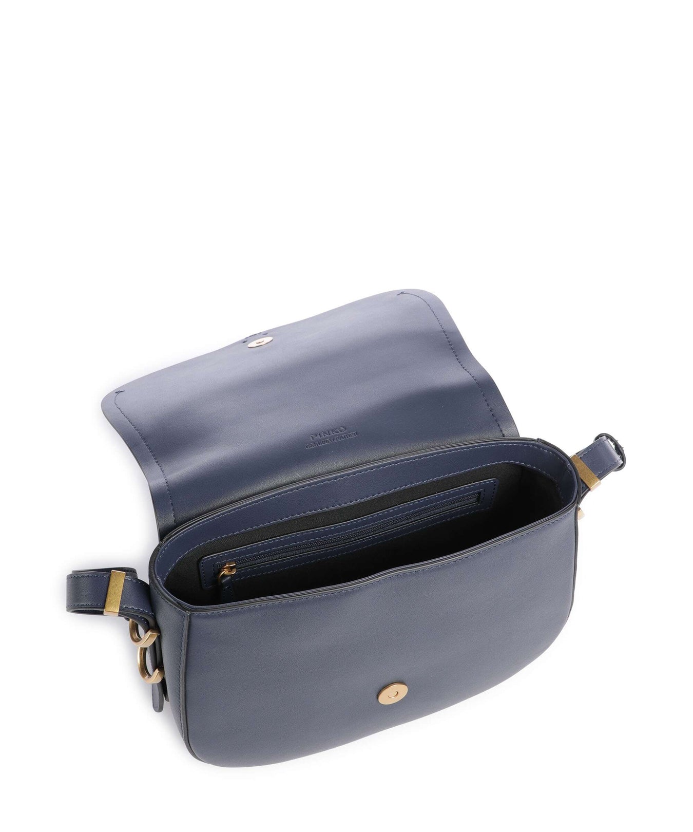 Pinko Saddle Classic Crossbody bag blu indaco ombroso/antique gold