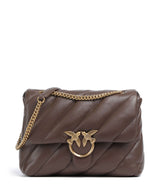 Pinko Love Puff Big Bolso de hombro marrone castano/antique gold