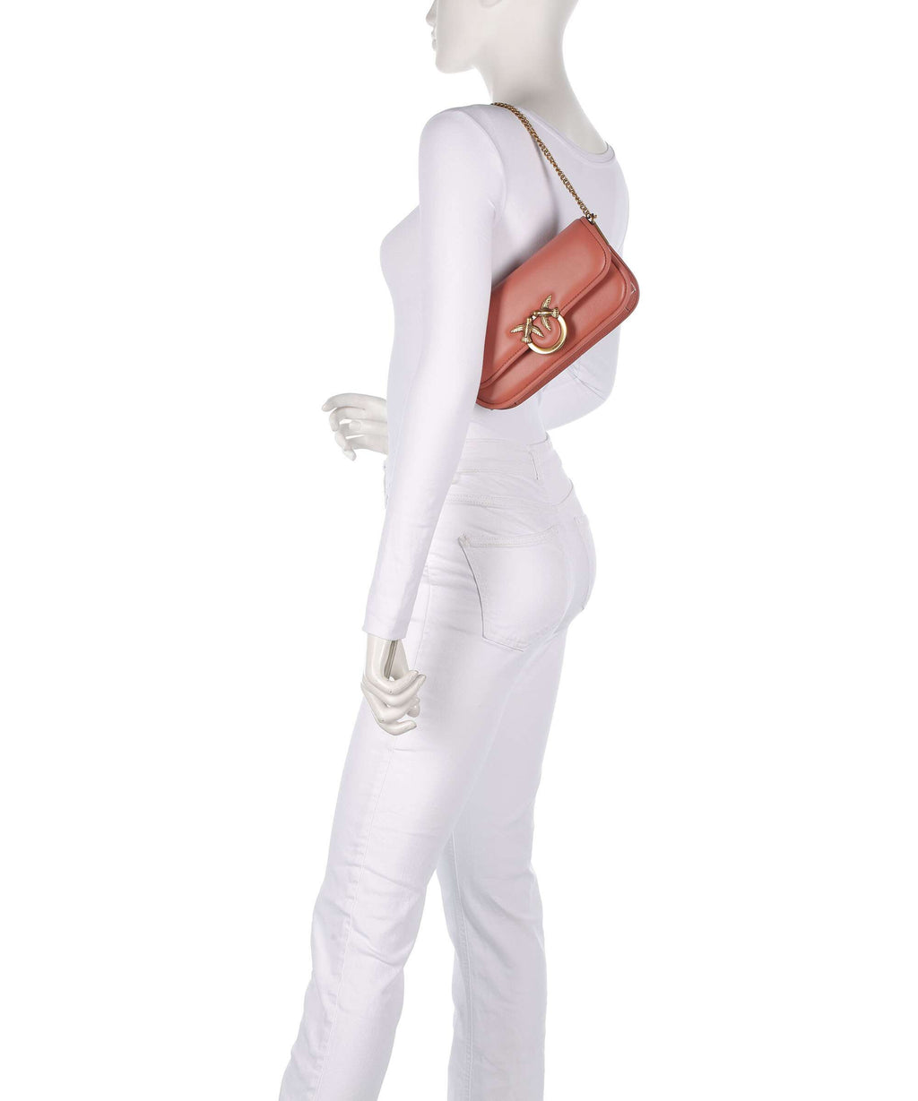 Pinko Love Box Baguette Shoulder bag marrone aragona/antique gold