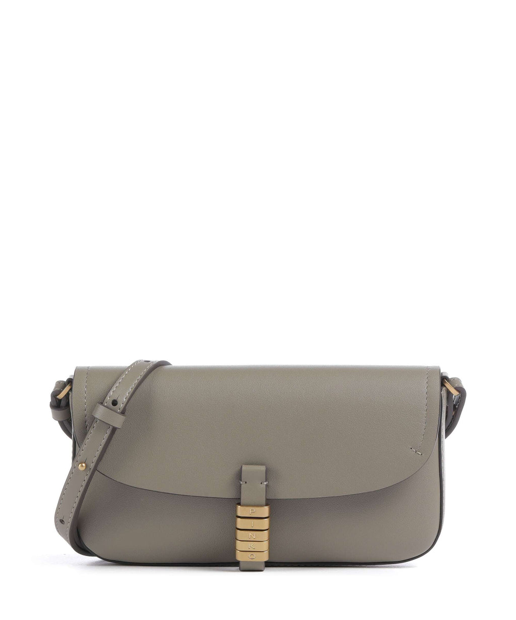 Pinko Saddle Flat Crossbody bag noce/antique gold