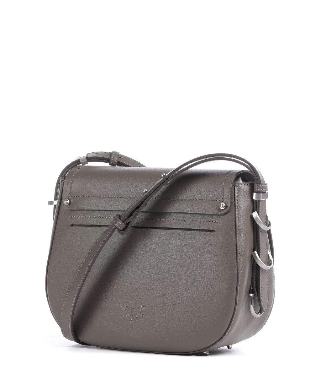 Pinko Saddle Classic Crossbody bag grigio asfalto/matt silver