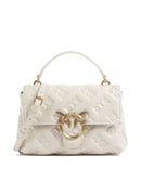 Pinko Love Lady Puff Mini Bolso de mano bianco seta/antique gold