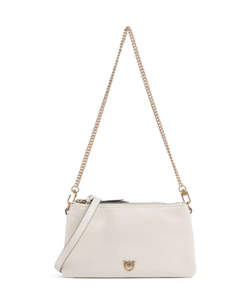 Pinko Double Mini Bolso de hombro bianco seta/antique gold
