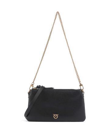 Pinko Double Mini Bolso de hombro nero/antique gold