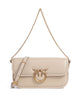 Pinko Love Box Baguette Bolso de hombro beige/grigio fumo/antique gold
