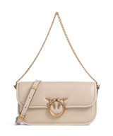 Pinko Love Box Horizontal Bolso de hombro beige/grigio fumo/antique gold