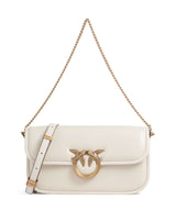 Pinko Love Box Horizontal Bolso de hombro bianco seta/antique gold