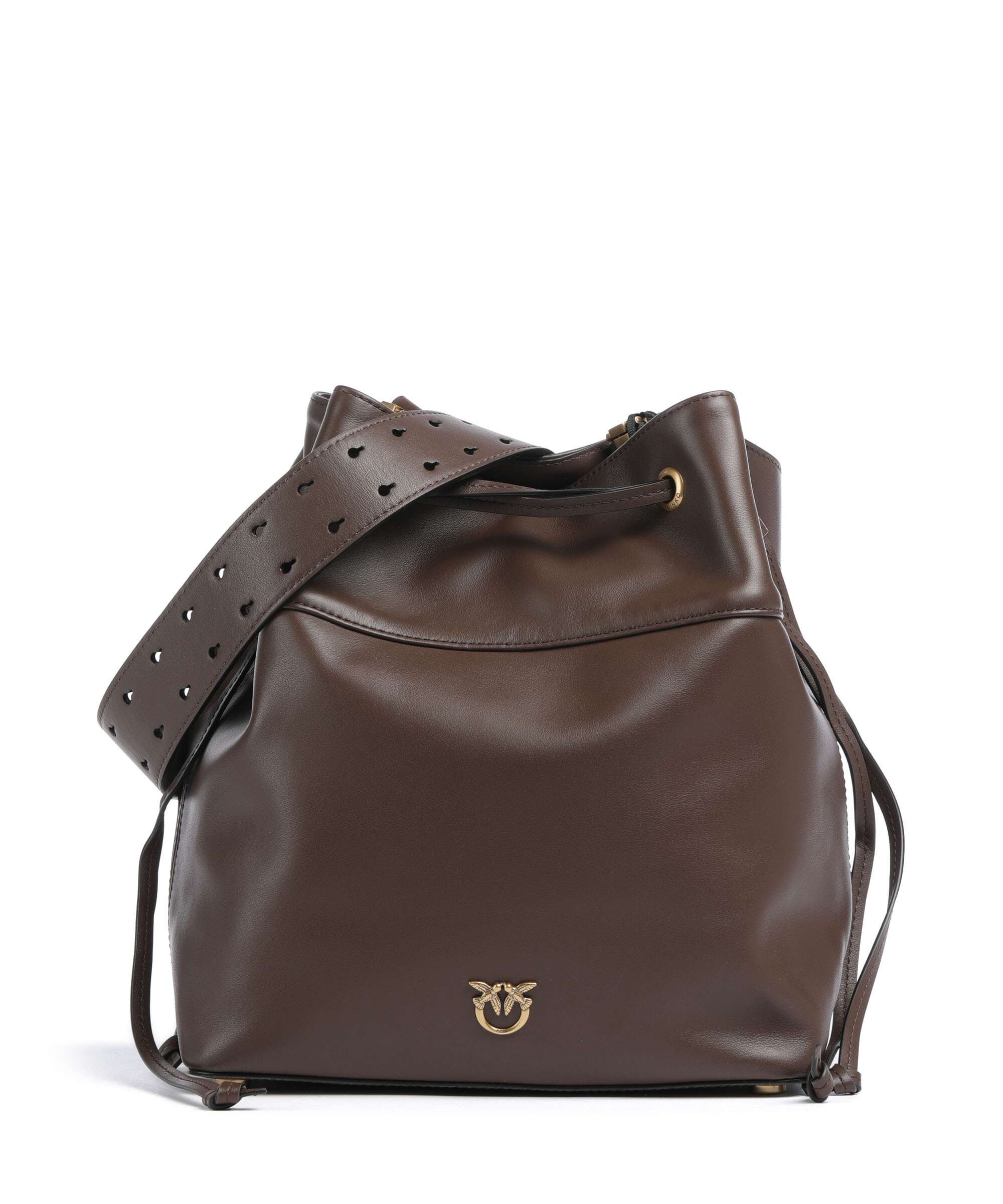Pinko Secchiello Classic Bucket bag marrone castano/antique gold