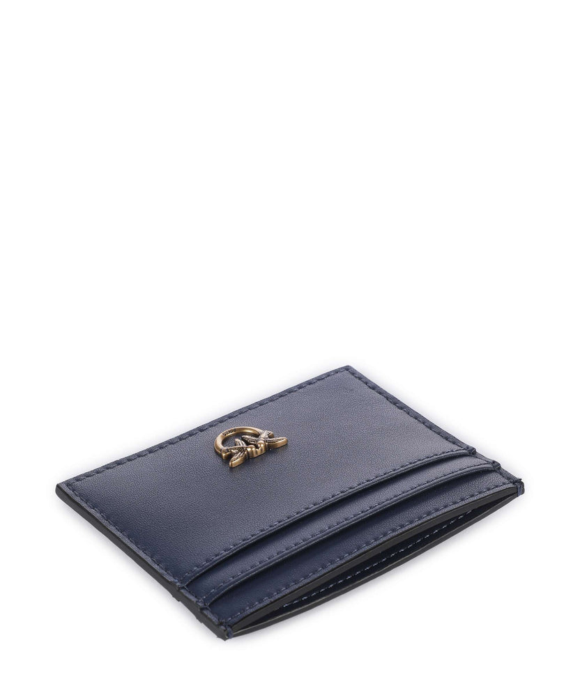Pinko Credit card holder blu indaco ombroso/antique gold