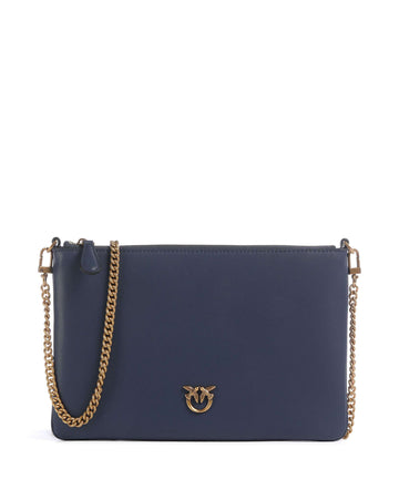 Pinko Flat Classic Bandolera blu indaco ombroso/antique gold