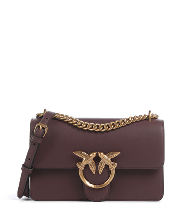 Pinko Love One Mini Bolso de hombro cioccolato amaro/antique gold