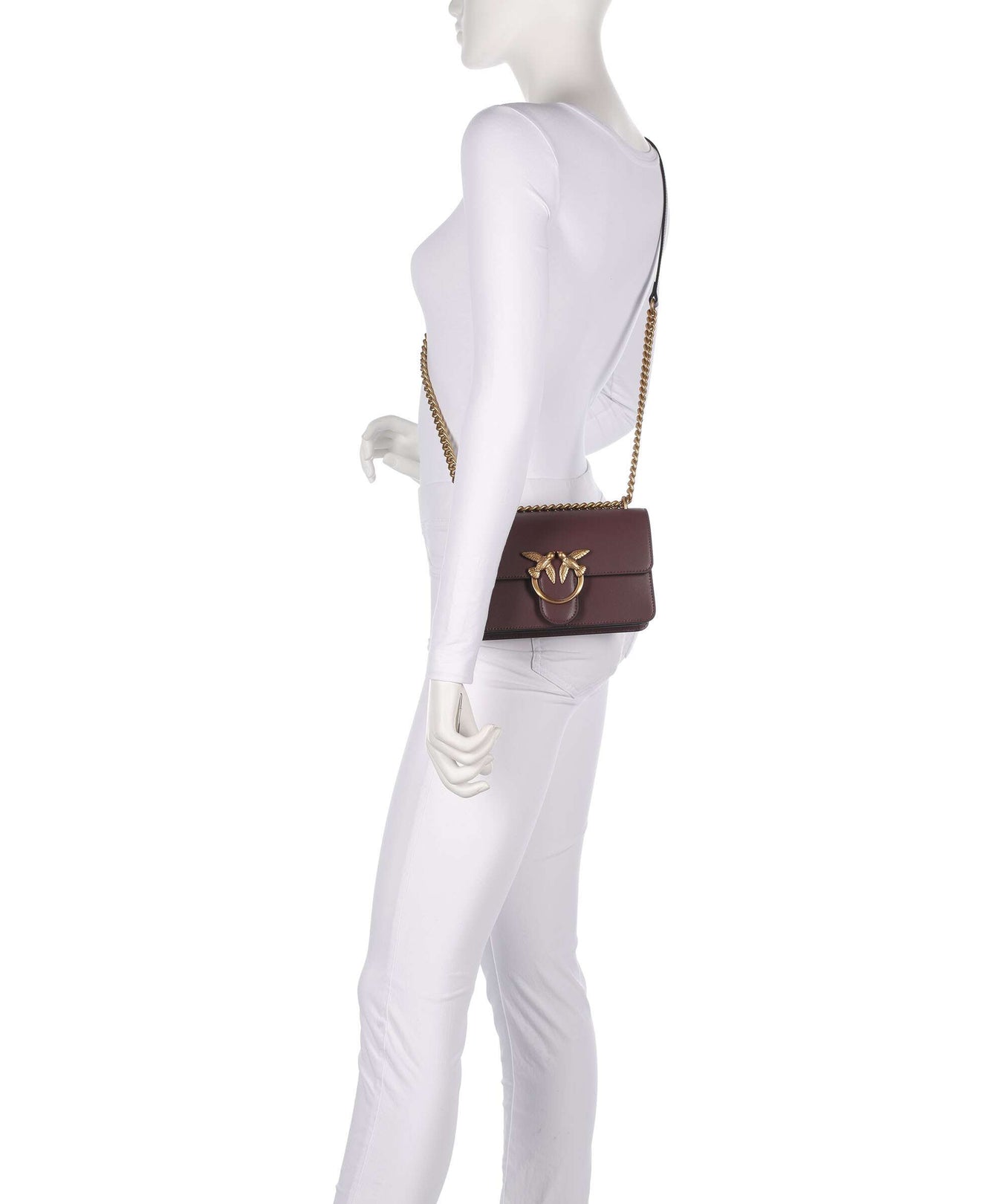 Pinko Love One Mini Shoulder bag cioccolato amaro/antique gold