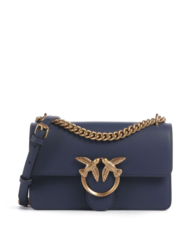 Pinko Love One Mini Shoulder bag blu indaco ombroso/antique gold